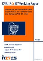 Innovation and communication of companies on Twitter before and during COVID-19 crisis