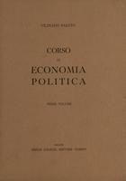 Corso di economia politica. Primo volume