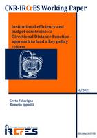 Institutional efficiency and budget constraints: a Directional Distance Function approach to lead a key policy reform