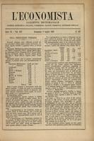 L'economista: gazzetta settimanale di scienza economica, finanza, commercio, banchi, ferrovie e degli interessi privati - A.09 (1882) n.427, 9 luglio
