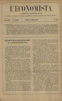 L'economista: gazzetta settimanale di scienza economica, finanza, commercio, banchi, ferrovie e degli interessi privati - A.32 (1905) n.1607, 19 febbraio