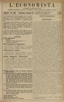 L'economista: gazzetta settimanale di scienza economica, finanza, commercio, banchi, ferrovie e degli interessi privati - A.44 (1917) n.2261, 2 settembre