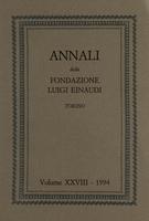 Annali della Fondazione Luigi Einaudi Volume 28 Anno 1994