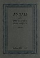 Annali della Fondazione Luigi Einaudi Volume 21 Anno 1987