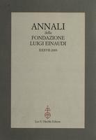 Annali della Fondazione Luigi Einaudi Volume 37 Anno 2003