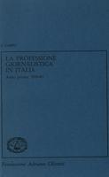 La professione giornalistica in Italia. Anno primo: 1988-1989