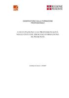 L'occupazione e le professionalità negli enti che erogano formazione in Piemonte