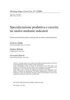 Specializzazione produttiva e crescita: un'analisi mediante indicatori
