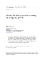 Metrics for driving political economy of energy and growth