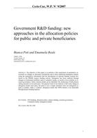 Government R&amp;D funding: new approaches in the allocation policies for public and private beneficiaries