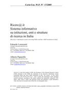 Ricerc@.it Sistema informativo su istituzioni, enti e strutture di ricerca in Italia (Ricerc@.it -Information system concerning Public and Sme’s R&amp;D institutions in Italy)