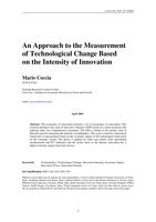 An approach to the measurement of technological chage based on the intensity of innovation