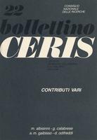 Bollettino CERIS n. 22 Contributi vari