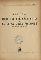 Rivista di diritto finanziario e scienza delle finanze. 1938, Anno 2, Volume 2, Parte 2