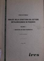 Analisi della struttura del settore metalmeccanico in Piemonte. Volume 1, l'industria dei beni strumentali