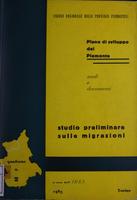 Piano di sviluppo del Piemonte : studi e documenti : studio preliminare sulle migrazioni
