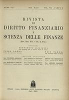 Rivista di diritto finanziario e scienza delle finanze. 1943, Anno 7, Volume 7, Parte 2