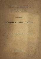 Piemonte e Valle d'Aosta. Estratto dagli “Atti della Commissione parlamentare d'inchiesta sulla disoccupazione” Vol. 3 Tomo 1