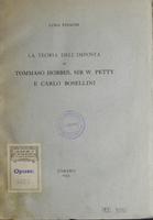 La teoria dell'imposta in Tommaso Hobbes, sir W. Petty e Carlo Bosellini