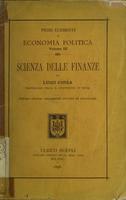 Scienza delle finanze (Fa parte di: Primi elementi di economia politica Volume 3°)