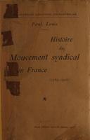 Histoire du mouvement syndical en France : 1789-1906