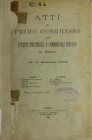 Atti del primo Congresso degli Istituti industriali e commerciali italiani in Torino, 15-19 settembre 1898
