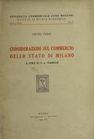 Considerazioni sul commercio dello Stato di Milano