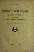 Lezioni di statistica economica e demografica dettate nel R. Istituto superiore di studi commerciali in Roma : serie prima - anno scolastico 1919-20