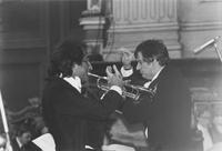 André Bernard alla tromba e Theo Loosli alla direzione dell'Orchestra di Radio Berna e del Coro Bach di Berna