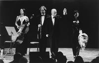Il direttore Antonio Ballista e Luisa Castellani ringraziano il pubblico al Conservatorio Giuseppe Verdi