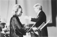Il mezzosoprano Patricia Adkins Chiti e il direttore Vladimir Fedoseev all' Auditorium Rai
