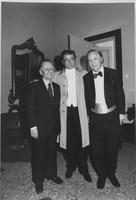 L'Assessore per la Cultura Giorgio Balmas con il tenore Peter Schreier e il pianista Jörg Demus