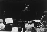 Krzysztof Penderecki dirige l'Orchestra Sinfonica Nazionale di Katovice della Radiotelevisione Polacca durante le prove