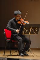 Yun-Peng Zhao al violino al concerto del Quatuor Diotima