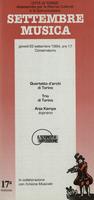 Libretto di sala - 1994 - Quartetto d'archi di Torino e Trio di Torino