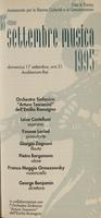 Libretto di sala - 1995 - Orchestra Sinfonica Arturo Toscanini dell'Emilia Romagna
