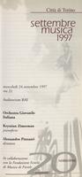Libretto di sala - 1997 - Orchestra Giovanile Italiana