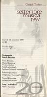 Libretto di sala - 1997 - Novissimum Testamentum: un ritratto di Edoardo Sanguineti sulla poesia di Edoardo Sanguineti