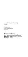 Libretto di sala - 2002 - Kammerorchester des Bayerischen Rundfunks