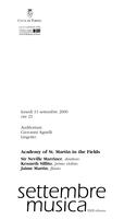 Libretto di sala - 2000 - Academy of St. Martin in the Fields