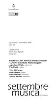 Libretto di sala - 2000 - Orchestra del Festival Internazionale "Arturo Benedetti Michelangeli"