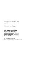Libretto di sala - 2002 - Orchestra Sinfonica Nazionale della Rai