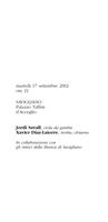 Libretto di sala - 2002 - Jordi Savall e Xavier Diaz-Latorre