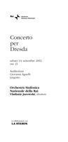 Libretto di sala - 2002 - Concerto per Dresda