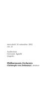 Libretto di sala - 2002 - Philharmonia Orchestra