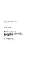 Libretto di sala - 2002 - Kammerorchester des Bayerischen Rundfunks