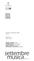 Libretto di sala - 2000 - Olivier Messiaen
