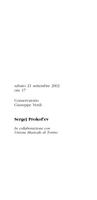 Libretto di sala - 2002 - Sergej Prokof'ev
