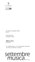 Libretto di sala - 2000 - Alberto Nosè