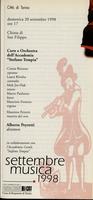 Libretto di sala - 1998 - Coro e Orchestra dell'Accademia Stefano Tempia